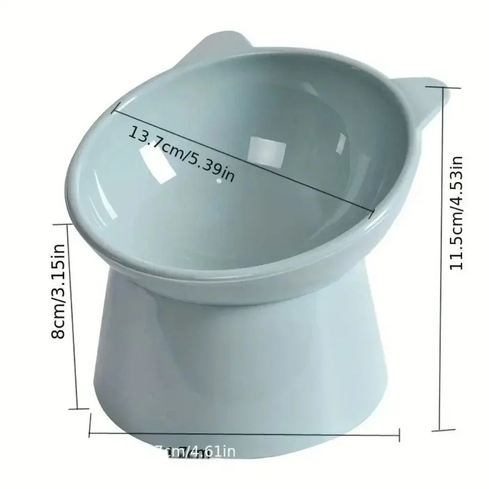 Elevated Tilted Cat Food Water Bowl